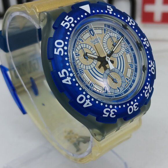 VINTAGE 1995 Swatch Scuba 200 SBZ102 "Nikiphoros" 38mm Swiss Made Watch NOS - Picture 4 of 11